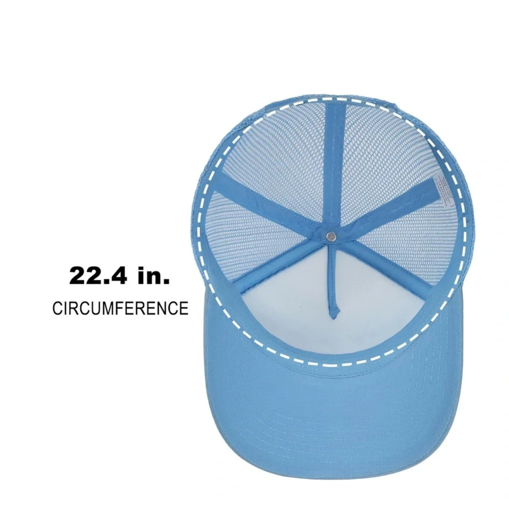 Blue and White Foam Trucker Hat